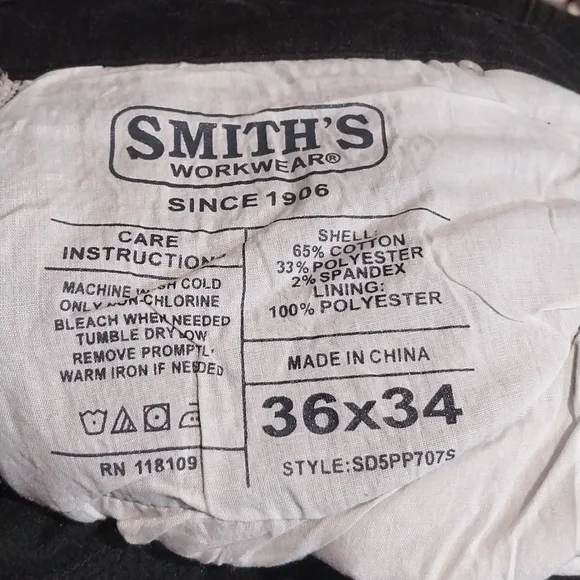 Smiths Workwear Fleece Lined Stretch Performance Mens Regular Fit Workwear Pant - Picture 2 of 6